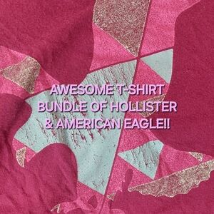 🆕️Surprise Bundle of Hollister & American Eagle Shirts